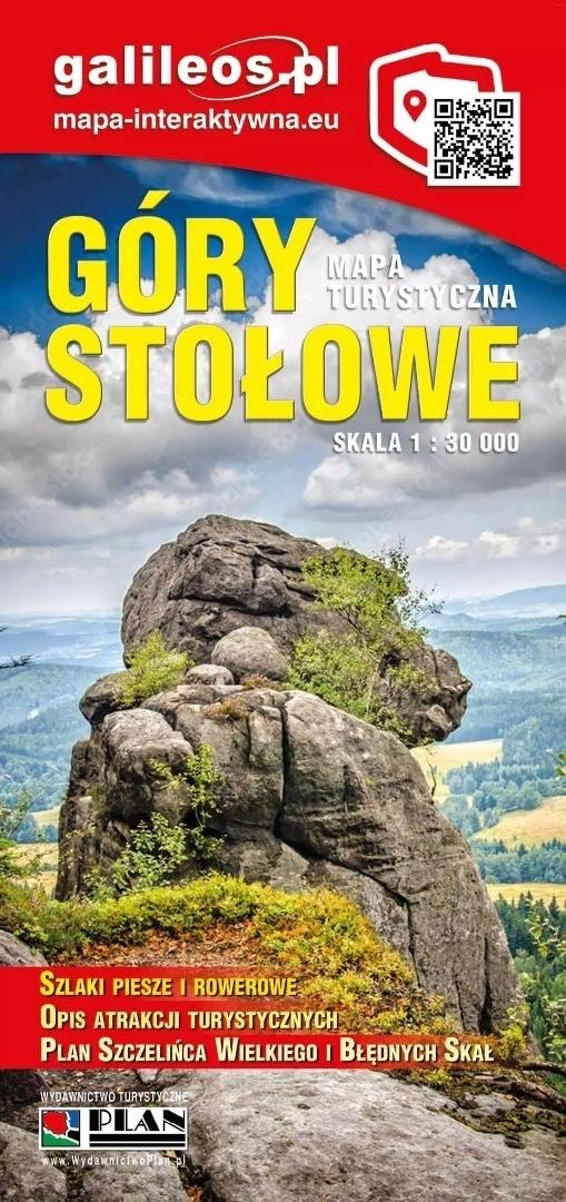 Plan Tourist map Stołowe Mountains - ideal for hiking and cycling