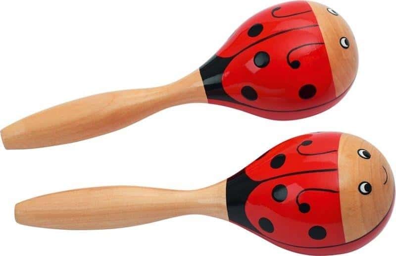 Goki Wooden Ladybug Maracas - perfect for little musicians