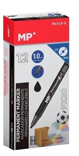 MP Main Paper CD marker 1.0 mm black 12 pieces - reliable for labeling CDs