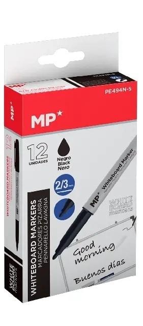 MP Main Paper Whiteboard marker black 2.0-3.0 mm 12 pieces - ideal for the office