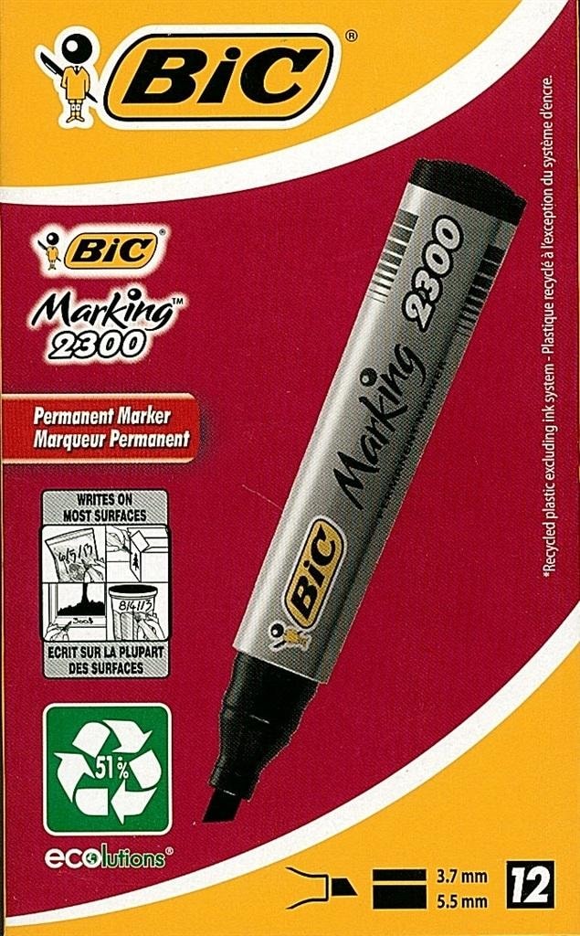 Black markers BIC Marking 2300 ECOlutions 12 pieces