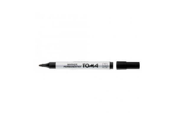TOMA Permanent marker round black - 10 pieces reliable markers