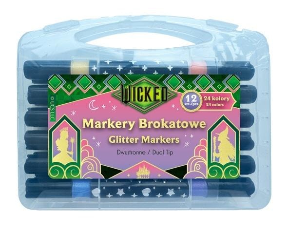 Wicked Glitter markers double-sided 12 pieces - perfect for creative projects