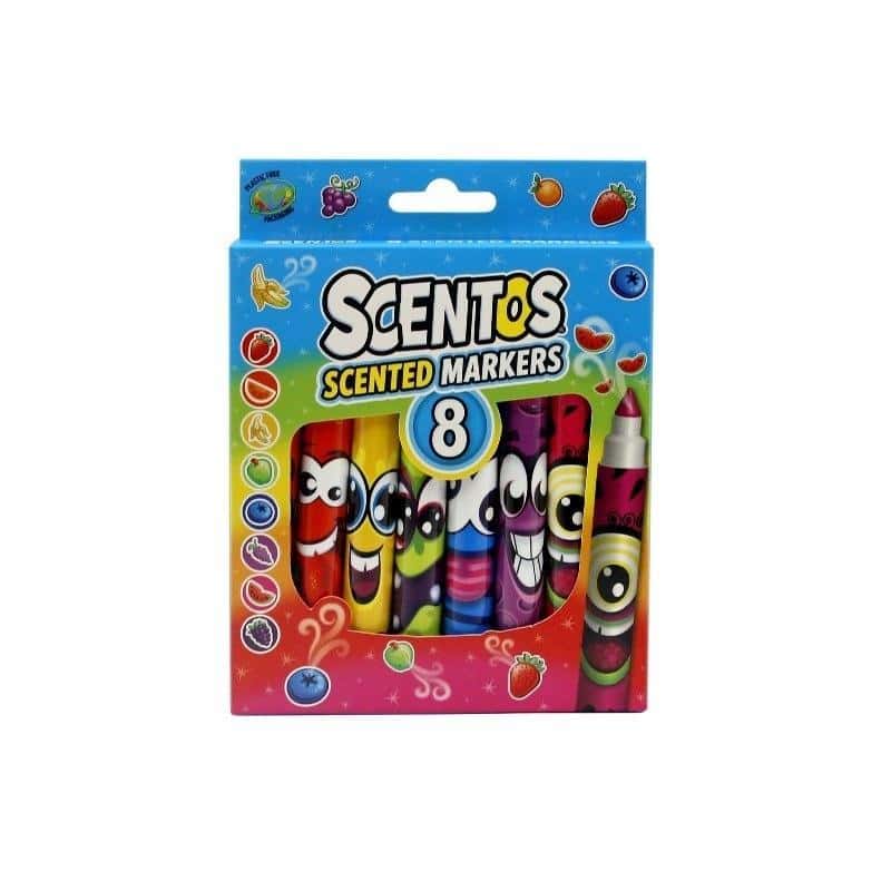 Scentos Scented markers Funny Faces 8 pieces - colorful fun for kids