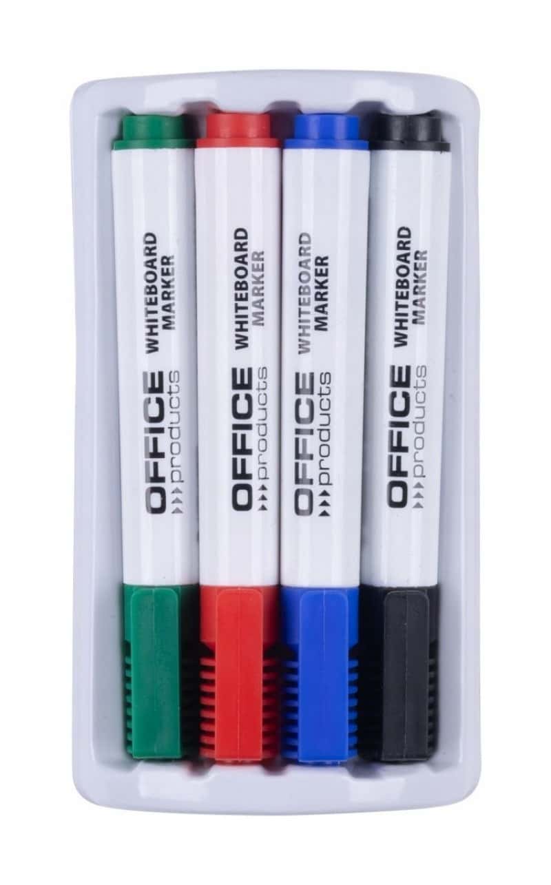 PBS Dry erase markers 4 colors with sponge - ideal for office and school