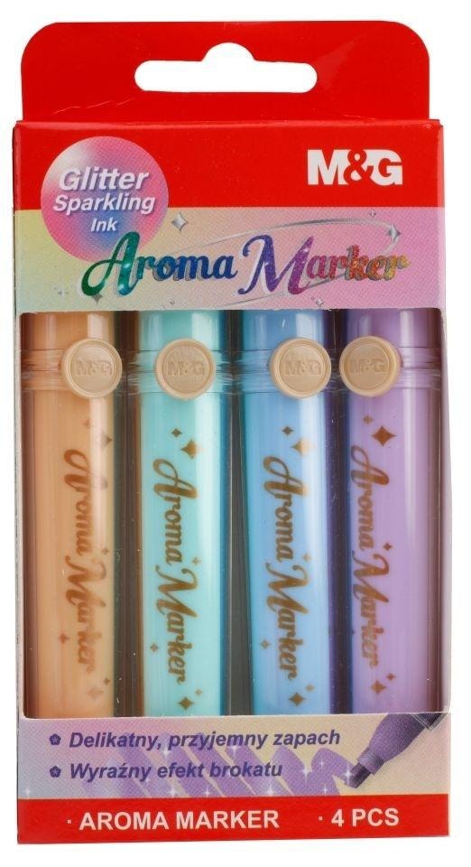 M&G Scented glitter markers - 4 colors adding sparkle