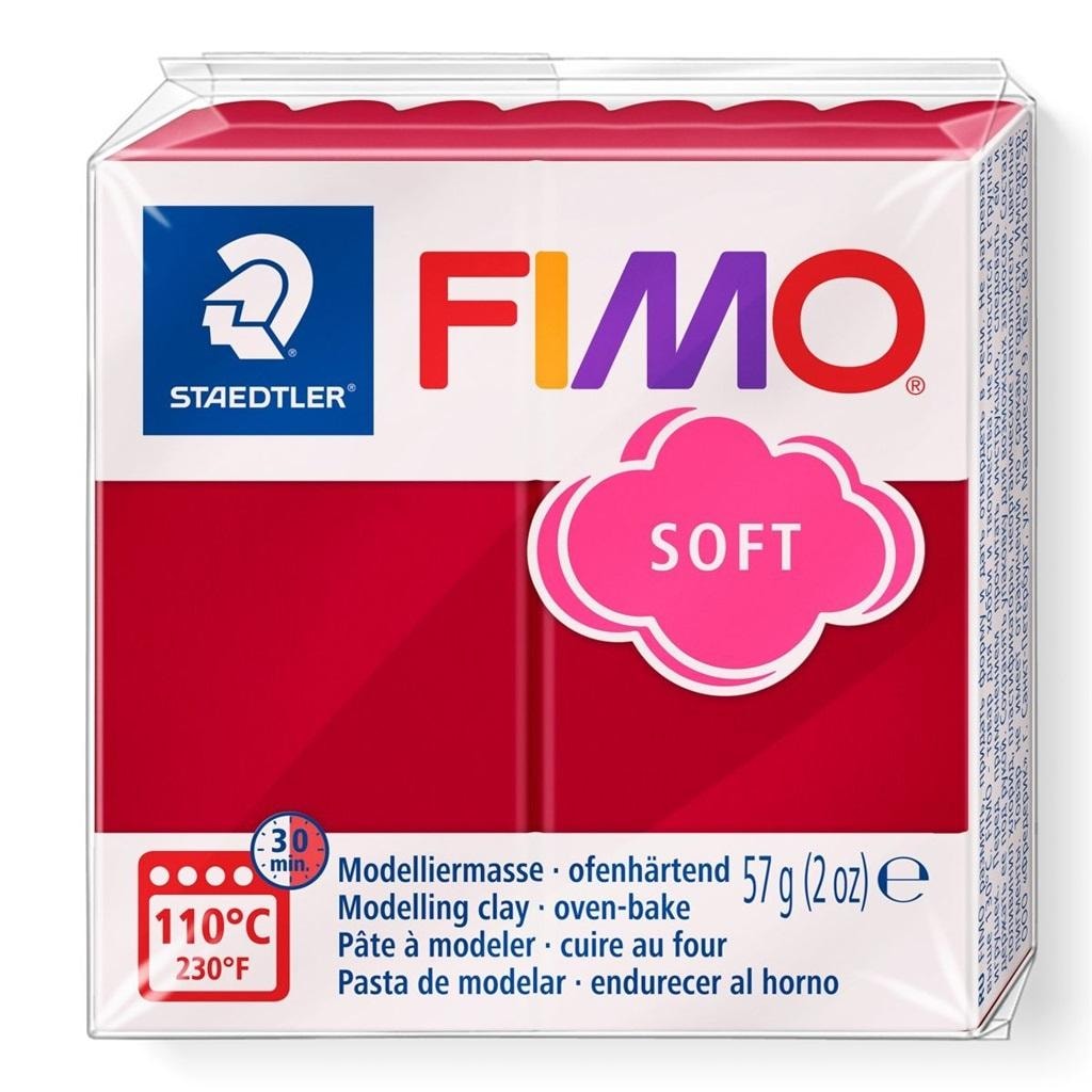 Fimo Oven-hardening modelling clay carmine 57g - ideal for modelling