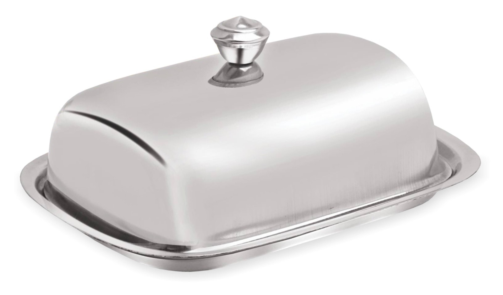 Kinghoff Steel Butter Dish - elegant and practical