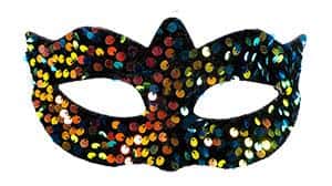 Venetian mask with sequins - add sparkle to your carnival style