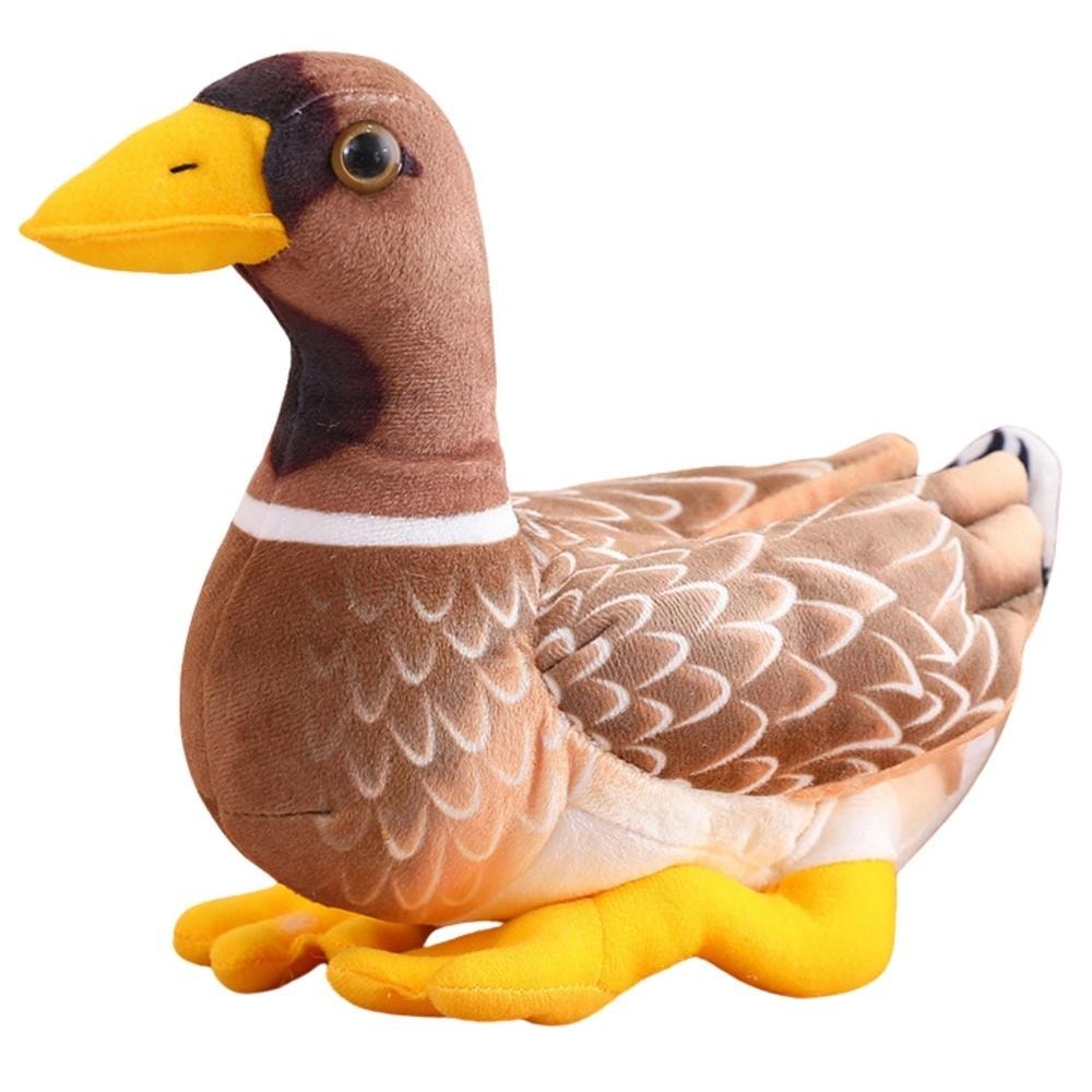 Mascot Duck brown-yellow 28 cm - plush toy for children