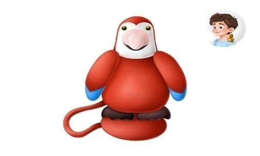 Parrot Mascot with magnet - cheerful companion for everyday