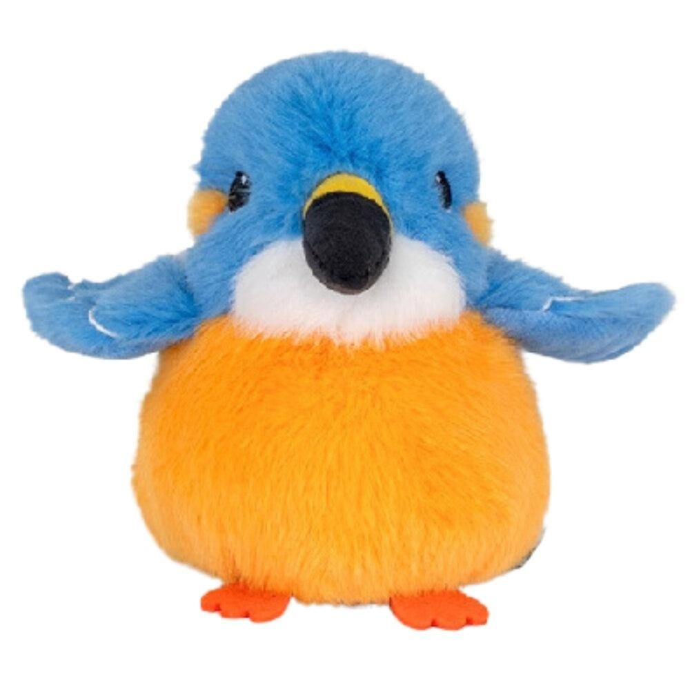 Plush toy bird blue-orange 12 cm - perfect gift