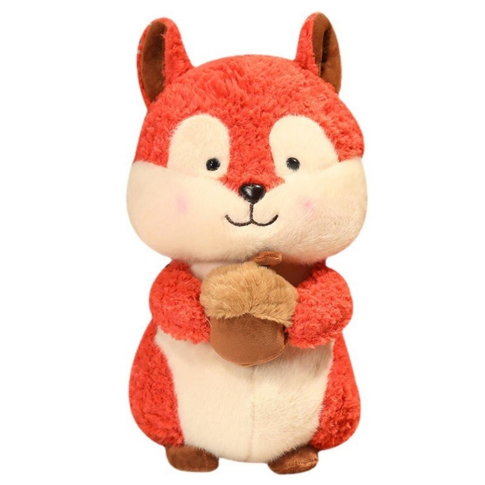 Leantoys Squirrel mascot with nut - ideal cuddly toy for children