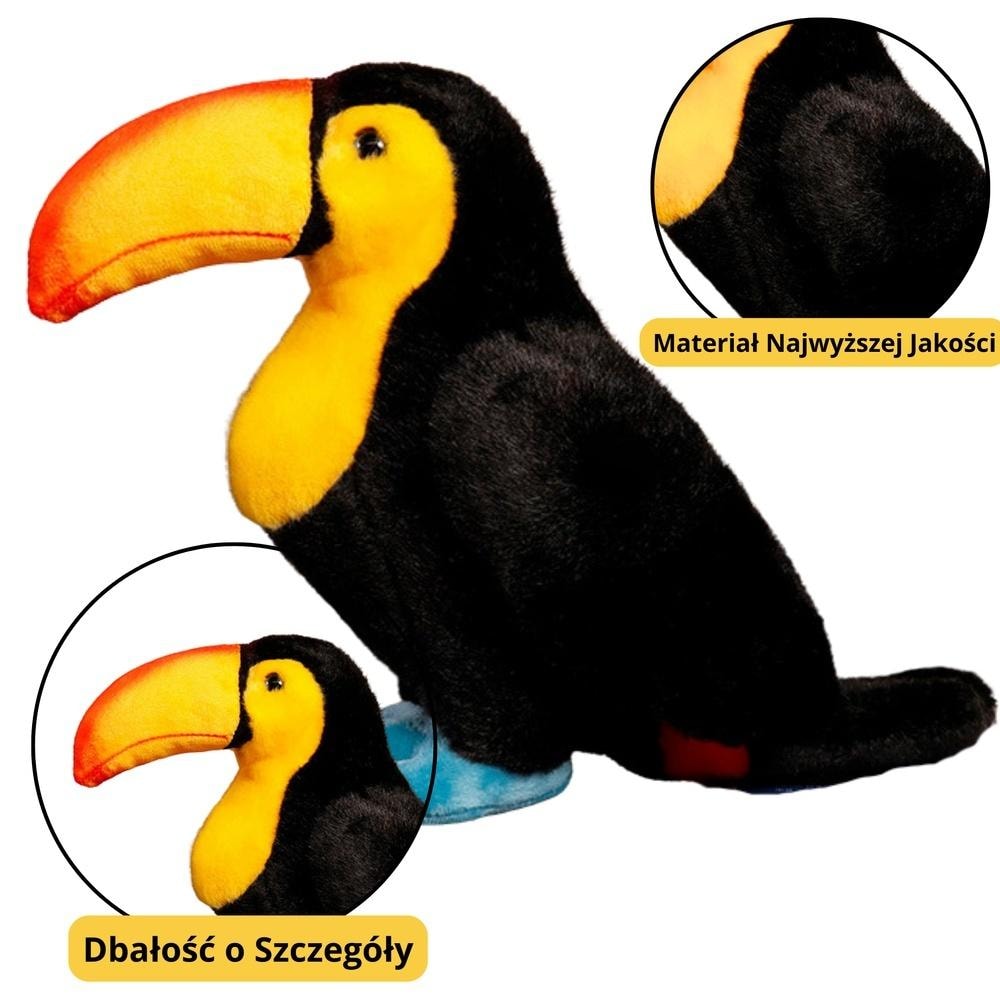 Toucan black plush toy 25cm - a plush friend for everyone