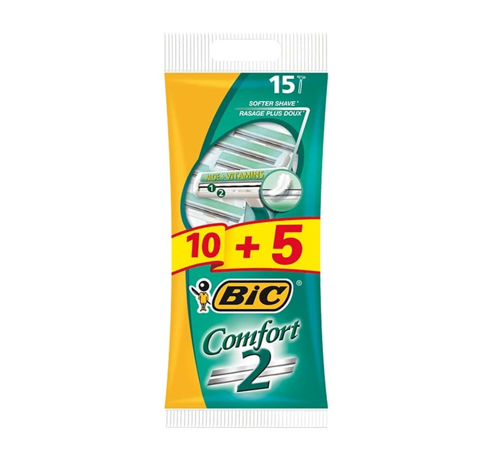 BIC Comfort 2 - Razors - 15 pieces for the comfort of your skin