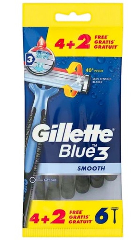 Gillette Blue3 Smooth - disposable razors 6 pieces - perfect for a quick shave