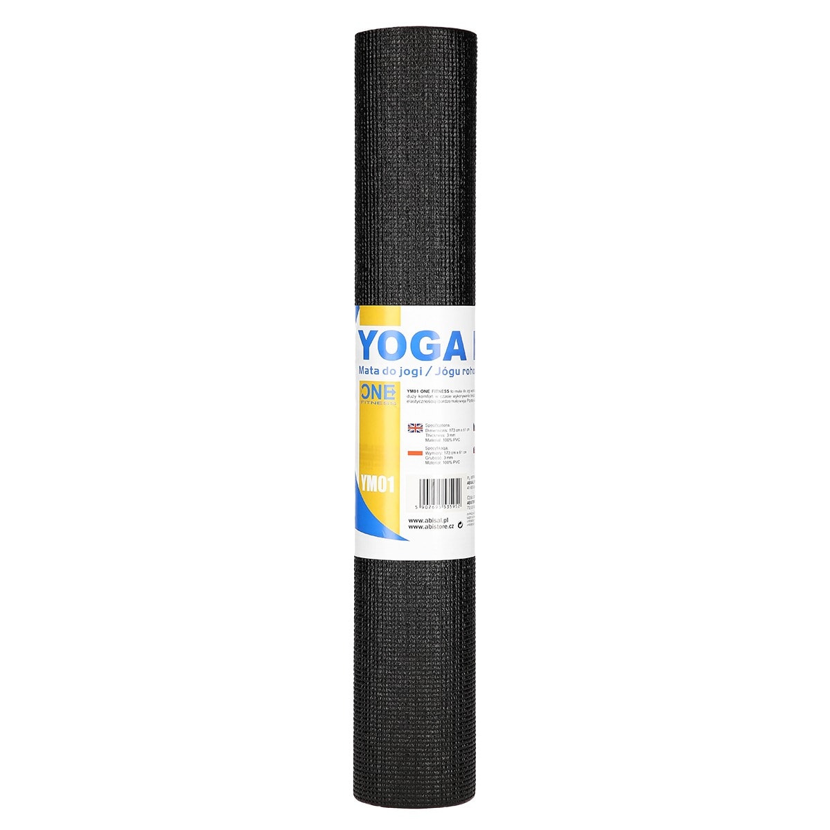 One Fitness YM01 - Black Yoga Mat - perfect for exercises