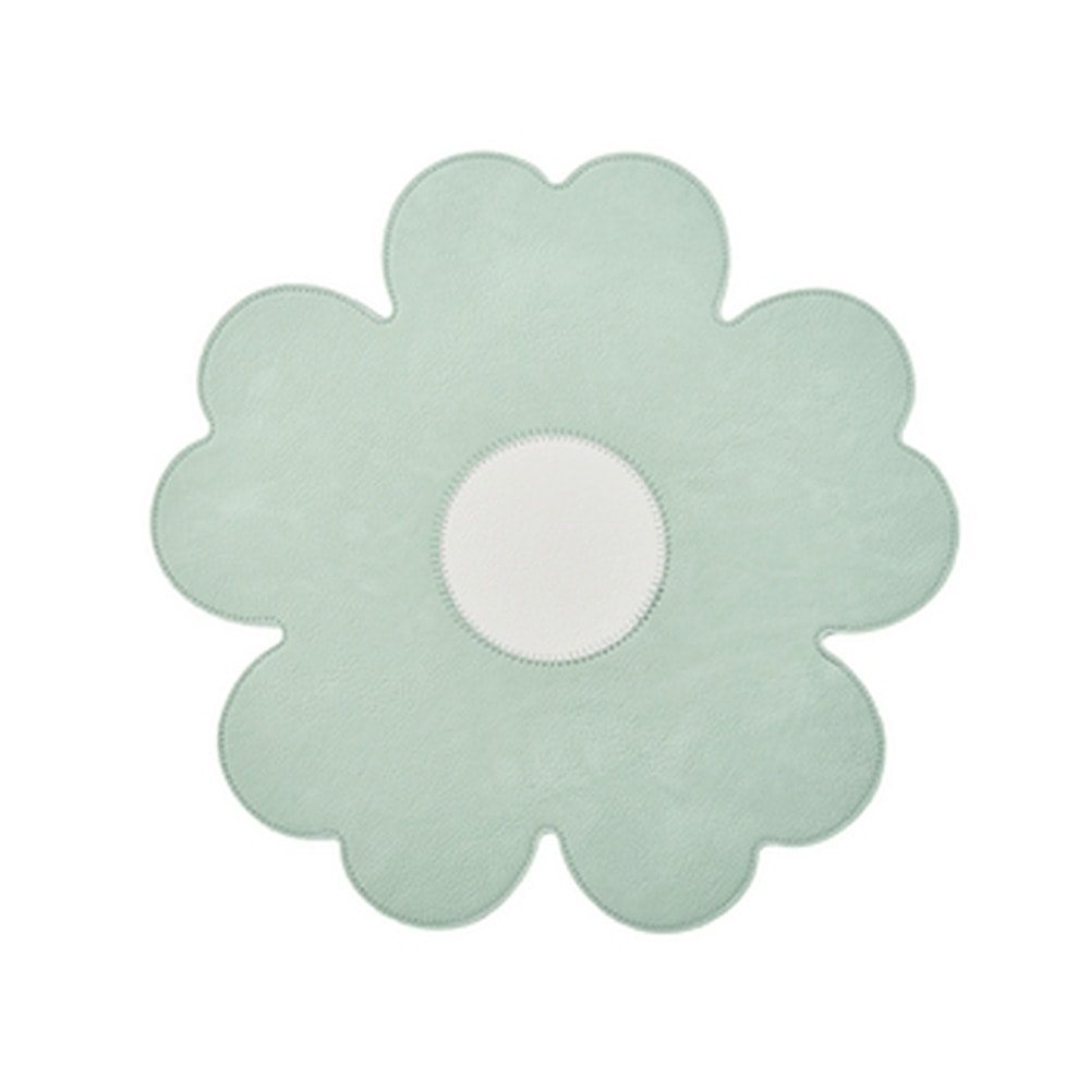 Table Mat Flower Green - Eco-Leather Table Decoration