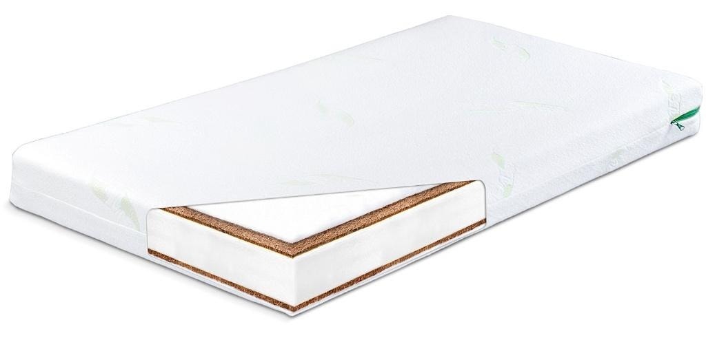 Sensillo Coconut-foam-coconut mattress Luxe aloe vera 120x60 cm