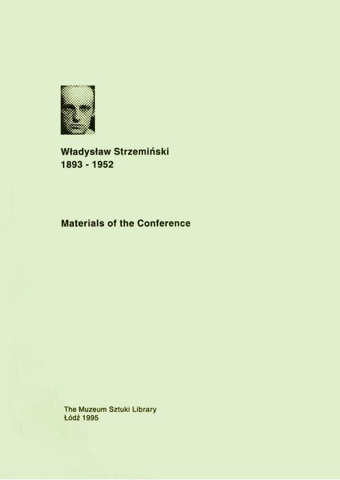 Władysław Strzemiński - Materials from the Conference, collective work