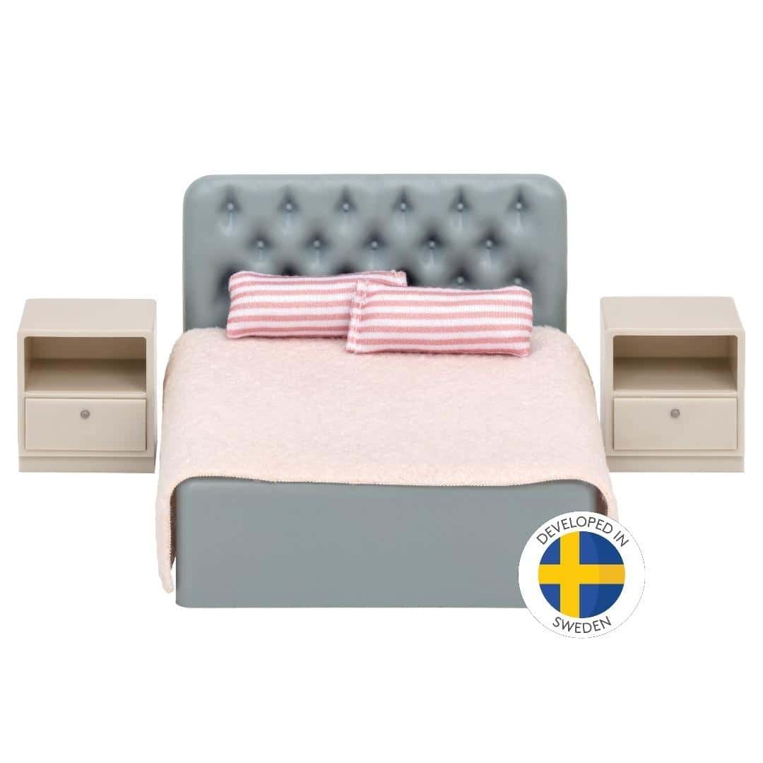 Lundby Basic bedroom furniture set for dollhouse