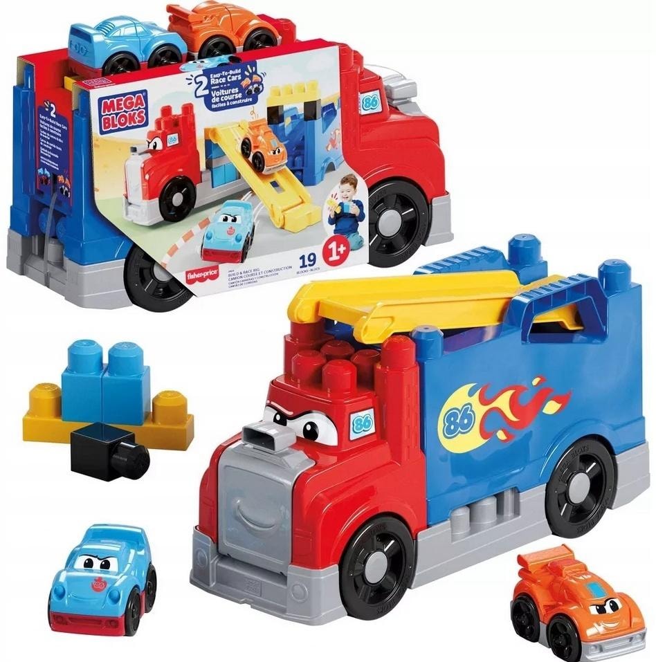 Mega Bloks Build&Rig Race - Truck with racetrack and cars