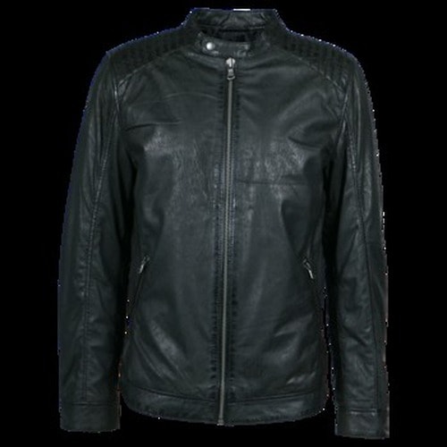 Men's leather jacket CRIM 52 black - classic elegance