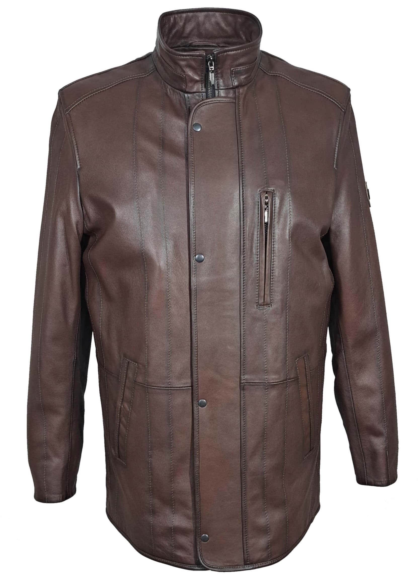 Men's leather jacket size 50 - classic style