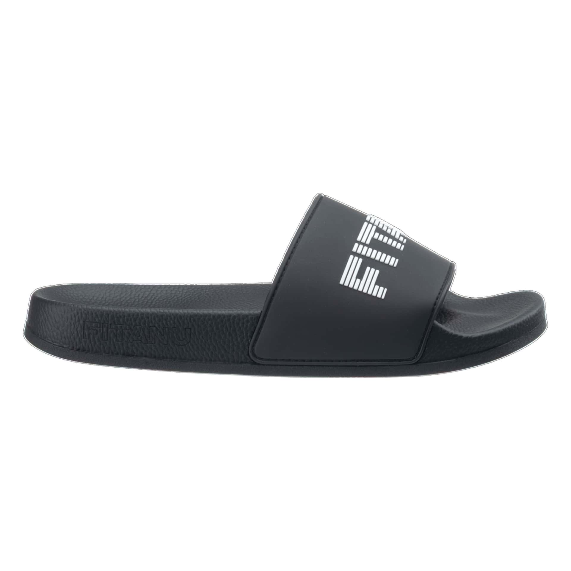 FARIAS Men's Baien Slides - Black and White, perfect for summer