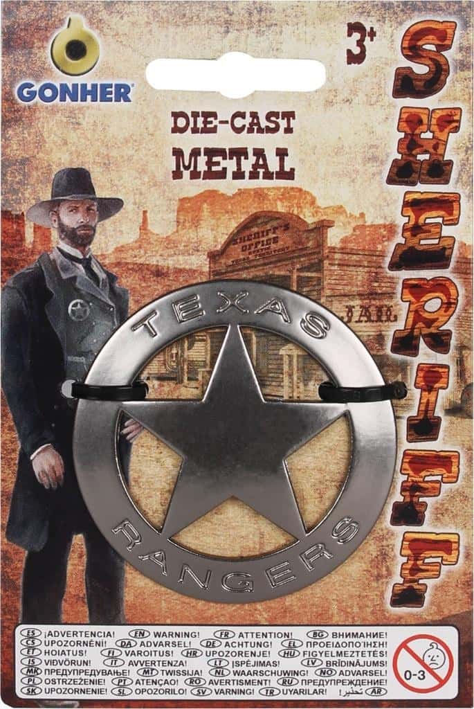 Gonher Metal Sheriff Badge Texas Ranger - ideal for little law enforcers
