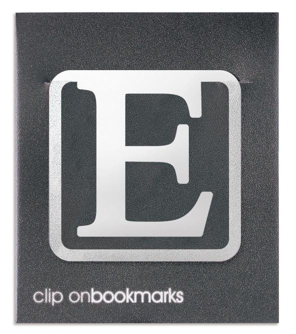 Metal Bookmark Letter J Clip-on - perfect for book lovers