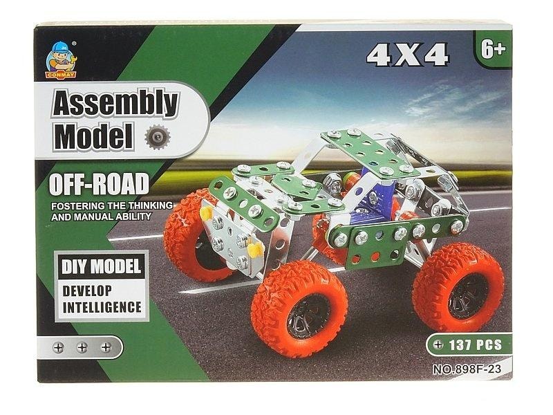 Metal construction blocks with tools 137 pieces - develops creativity