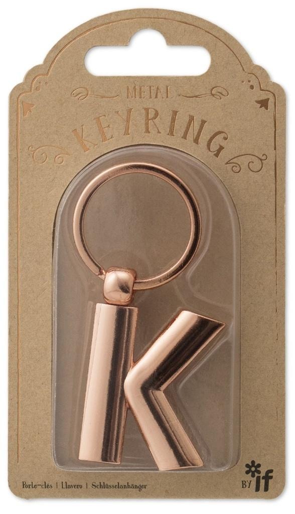 Metal keychain letter K - perfect gift