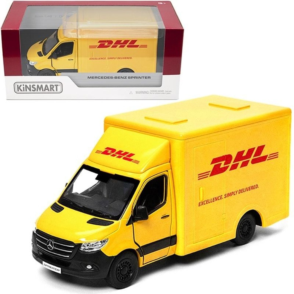 Kinsmart Mercedes-Benz Sprinter DHL - metal model delivery van
