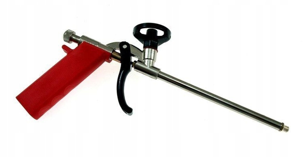 Metal gun for mounting foam - precise gluing of polystyrene