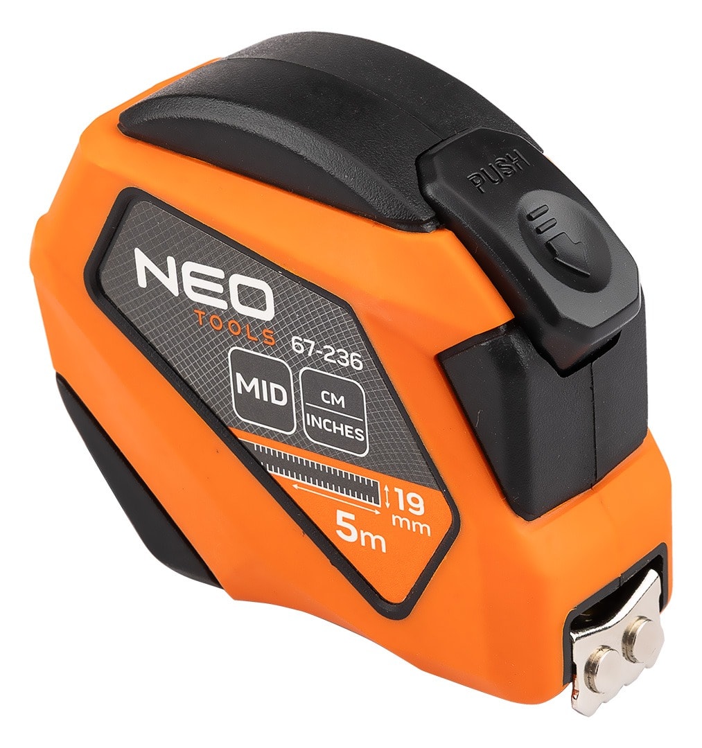 NEO TOOLS Steel measuring tape 5 m - precise measurement in inches and meters