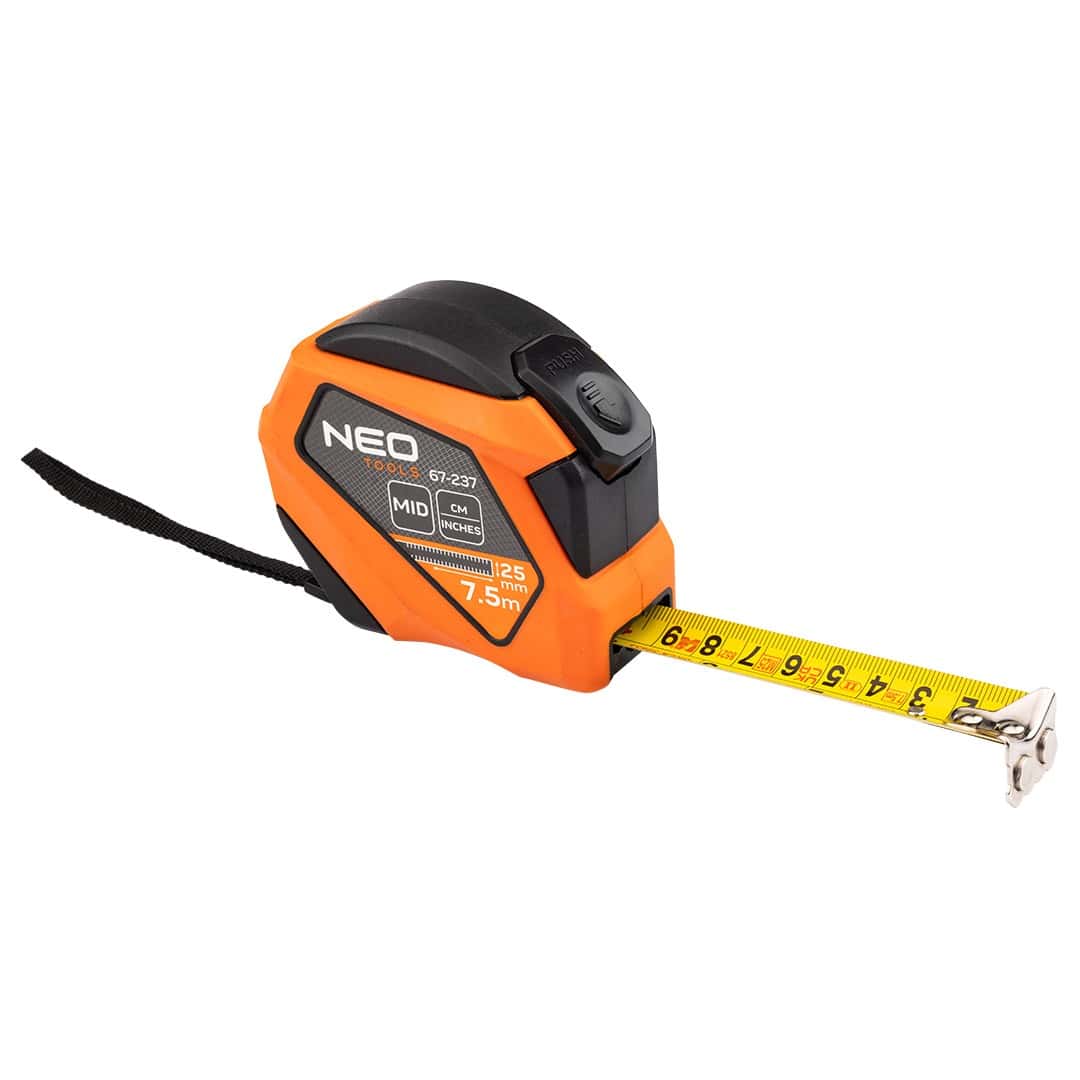 NEO TOOLS Steel measuring tape 7.5 m - precise measurements in every way