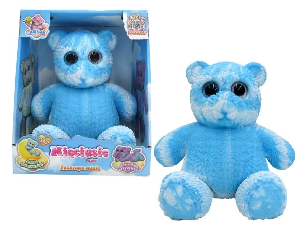 Mięciusie white-blue - soft bear for cuddling