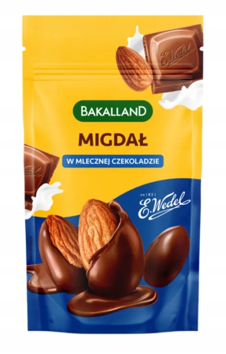 Bak Almonds in milk chocolate - perfect snack 75g