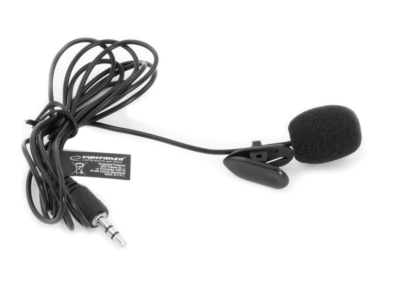 Esperanza Microphone with Clip Voice EH178 - ideal for recording