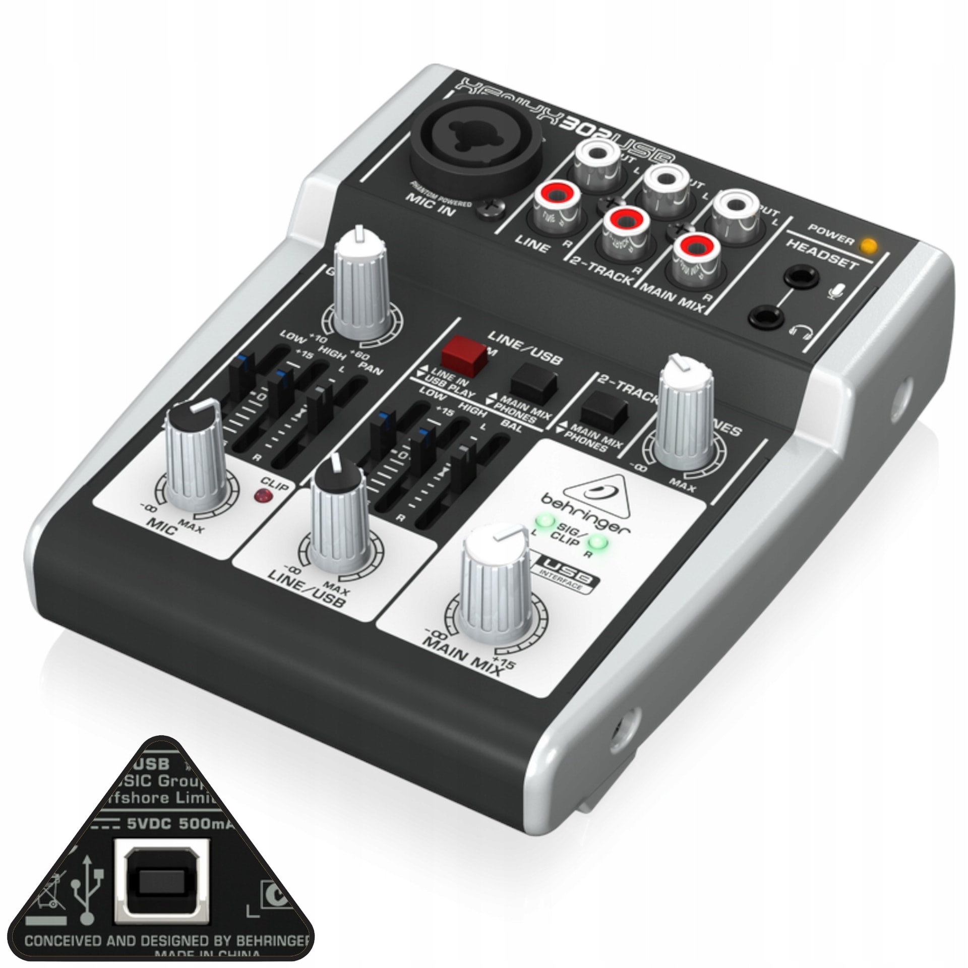 Behringer 302USB - Compact Audio Mixer with USB