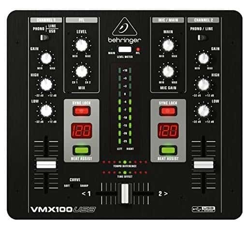 Behringer VMX100USB DJ Mixer - ideal for live mixing