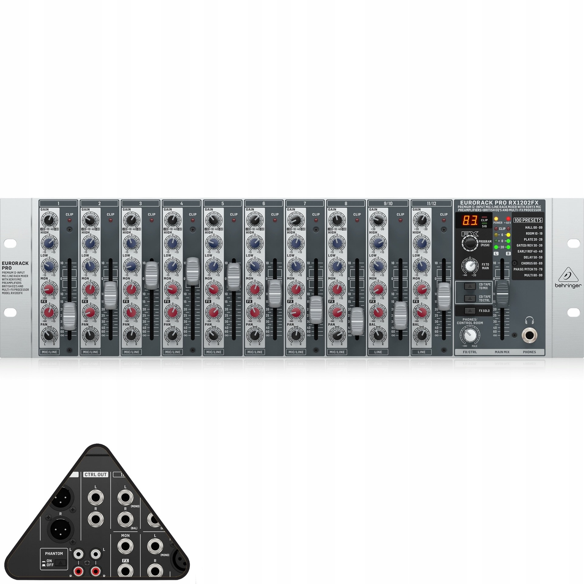 Behringer RX1202FX V2 - 12-Channel Rack Mixer with Effects