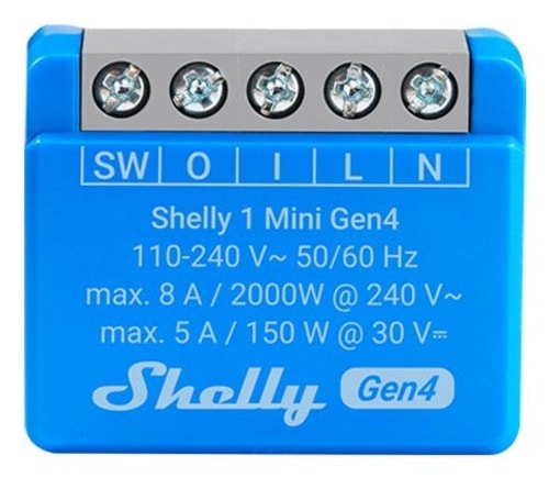 Shelly 1 Mini Gen4 - Mini WiFi Relay 2-pack