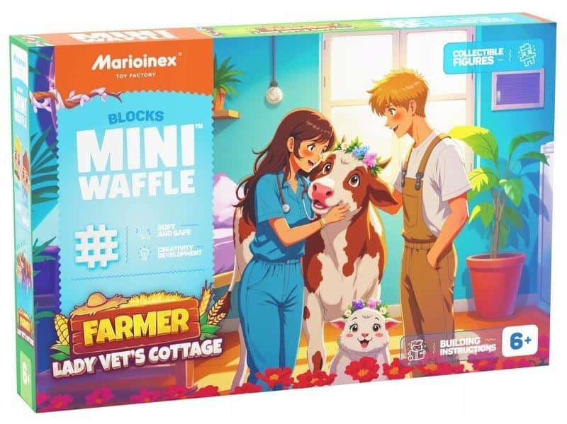 Marioinex Mini Waffle 110 pieces Farmer House Veterinarian - creative fun for kids