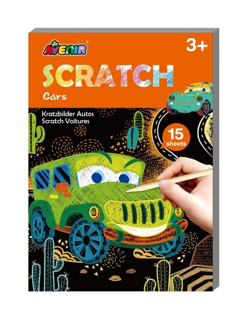 Avenir Mini Scratch Book - Cars - creative fun for kids
