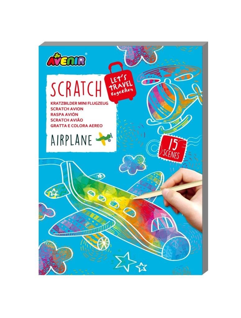 Avenir Mini Scratch Art Airplane - creative fun for kids
