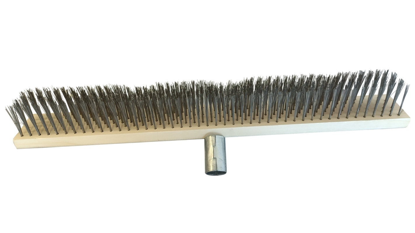 Wire brush for cleaning paving stones and sidewalks - 50 cm
