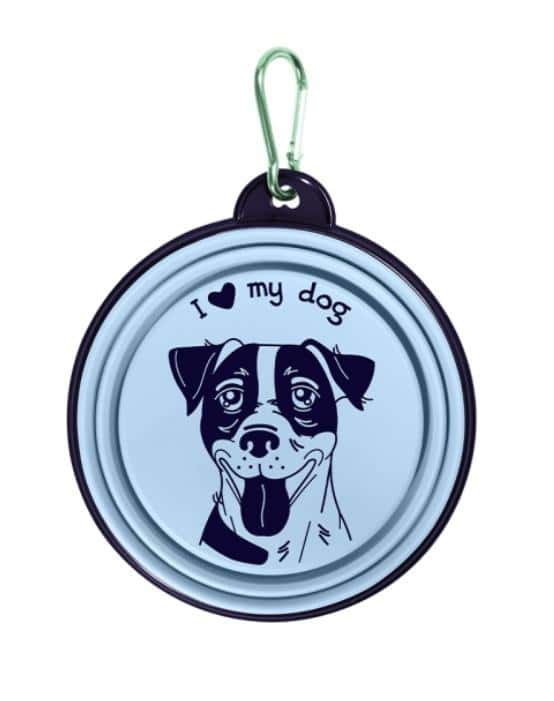 Be-Happy Gifts Dog bowl - I love my dog - perfect for walks