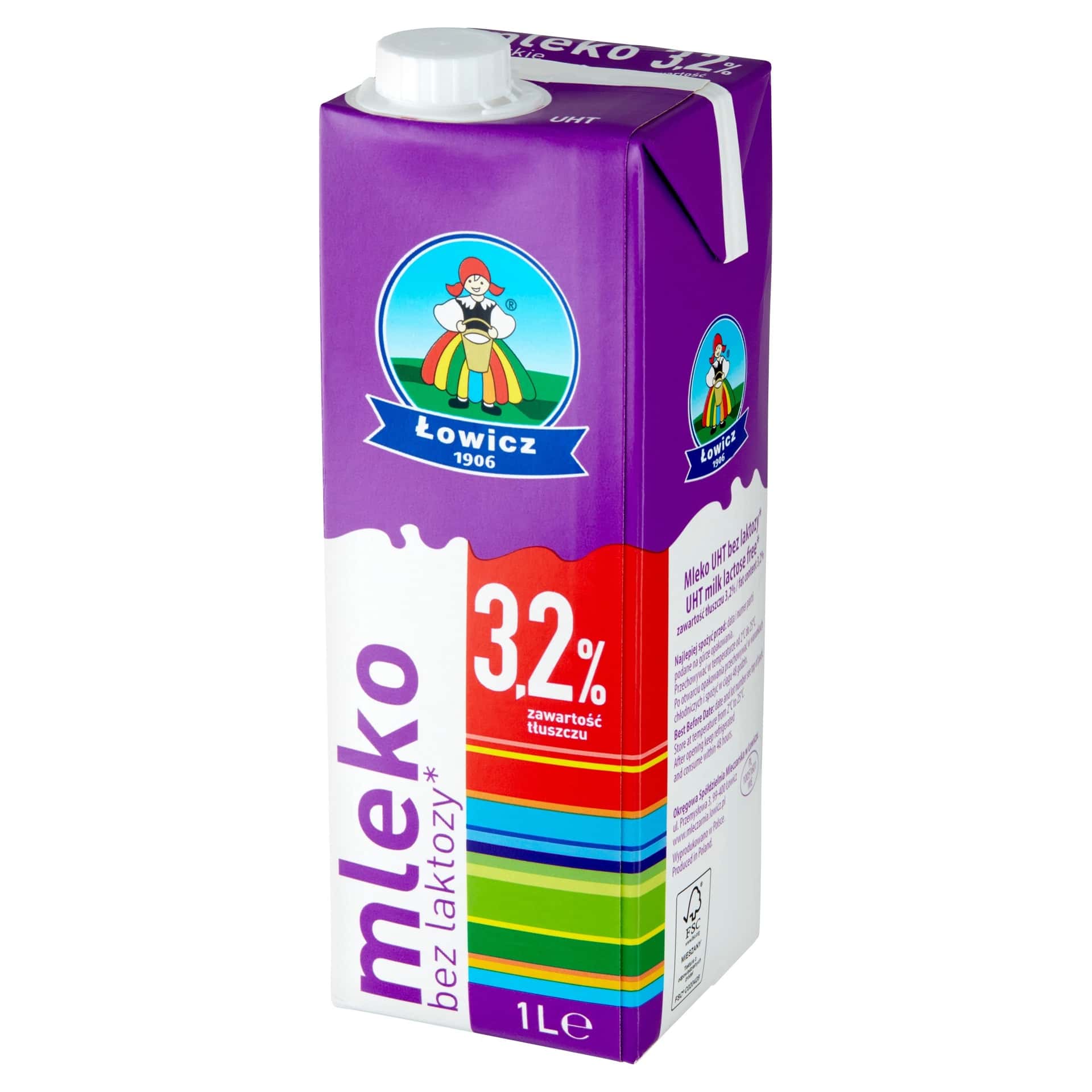 Łowickie UHT Milk 3.2% lactose-free - creamy and healthy milk for everyone
